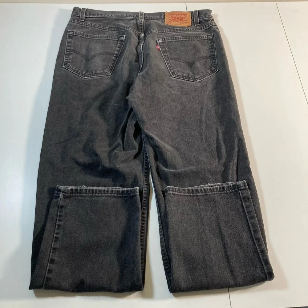 Vintage 2001 Levi's‎ 550 Jeans 34x30 Made In USA Gray Faded 90s Y2K (Tag 36x32)